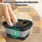 Foot Spa Bath Massager with Heat, Bubble, Temperature Control, Remote Control, Touchscreen, Pumice Stone, Pedicure Foot Spa Gift for Man Women Mother Father (Plus Size)