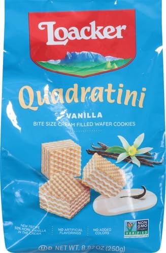 Loacker Quadratini Vanilla Wafer Cookies, 8.82 Ounce