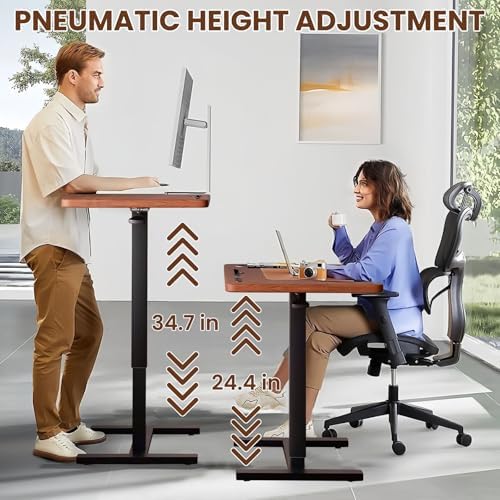 Overbed Table with Wheels, Height Adjustable Hospital Bedside Table, Mobile Laptop Portable Table, Rolling Standing Desk with USB Port, Cup Holder and Tablet Slot