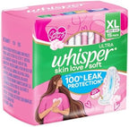 Whisper Ultra Soft Sanitary Pads - 15 Pieces (XL)