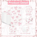 100PCS Pink Bow Napkins Disposable Hand Towels for Bathroom 3 Ply Decorative Bow Paper Napkins Pink Coquette Party Guest Napkins for Birthday Bachelorette Bridal Wedding Party Supplies