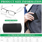 Coume 6 Pack Folding Reading Glasses Hard Cases Blue Light Blocking Men Women Foldable Computer Spring Hinge Readers