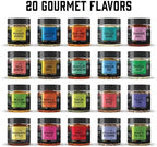 Grilling Spice Set Grill Seasoning Gifts, 20 Unique Spices and Seasonings Jars Gift Set, BBQ Gifts For Men, Dad, Husband, Father, Flavors Like Chili, Cajun, Garlic, Steak, Rub, Herbs, Blend and More