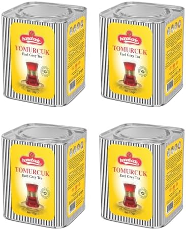 Hanabade Earl Grey Tea Tomurcuk 125g / 4.4 oz – Premium Loose Leaf Black Tea with Natural Bergamot Aroma, Young Tea Buds, Turkish Black Tea, Strong Fragrant Flavor (Set of 4)