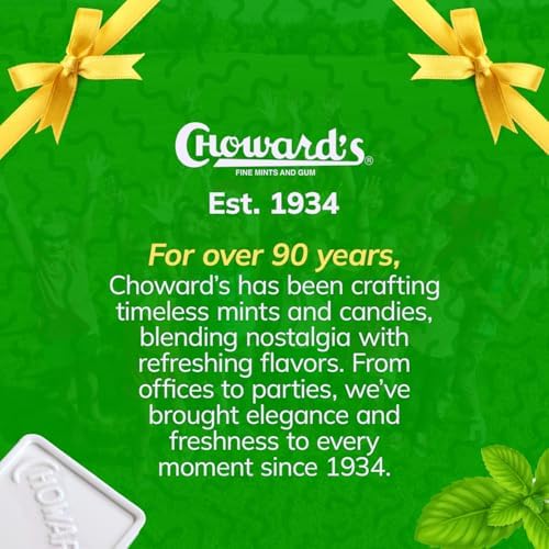 Choward's Spearmint Candy Bags | Unique Aromatic Flavors for Everyday Freshness | Perfect for Travel, Sharing, and Gifting | Distinctive Taste in Convenient Packaging | 3 Pack (15 Mints Per Package)