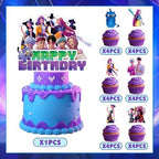 25 Pcs Korean Idol Movie Cake Decorations, Cartoon Movie Cake and Cupcake Toppers Set, Cartoon Animation Theme for Kids Birthday Celebrations