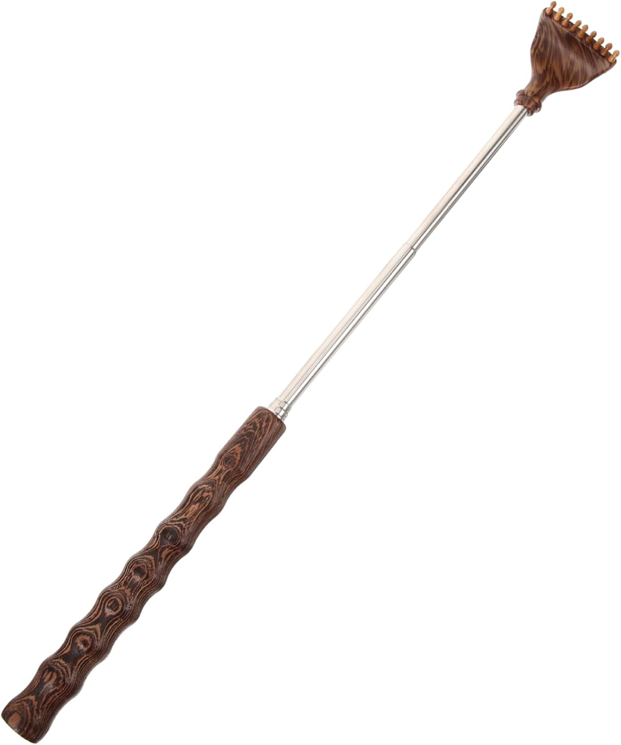 Retractable Wooden Back Scratcher Purple Sandalwood 20 Extendable Body Massager Tool for Adults Portable Itching Relief Device for Seniors and Travel