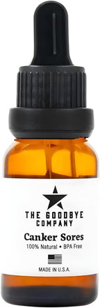 The Goodbye Company Organic Canker Sore Relief Serum, Vegan 15mL - Fast Natural Pain Healing, Gentle Mouth Ulcer Soothing with Clove, Cilantro & Lavender, Chemical-Free, Crafted in USA