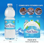 Sant'Anna Still Mineral Water, 16.9 Fl Oz Bottles (6-Pack) | Pure Italian Alps Mountain-Fresh Drinking Water | Natural Functional Drink | Sodium-Free, Nitrate-Free, Sulfate-Free in BPA-Free Bottles