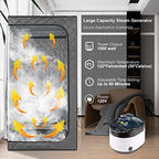 4L Large Capacity Home Sauna Steamer, Portable Steam Generator with Protection for Home Spa, Lightweight Stainless Steel Pot with Timer&Gear Display for Relaxation, with Remote Control