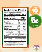 Kendel Instant Ginger Drink with Brown Sugar – Real Ginger Powder Tea – Caffeine Free Warming Beverage – Hot or Cold – 10 Sachets