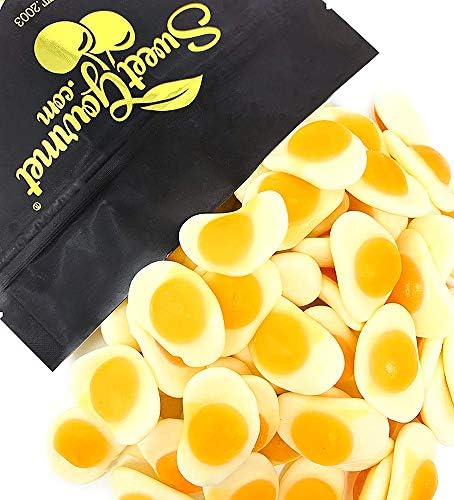 SweetGourmet Gummy Mini Fried Eggs Vanilla Flavored Candy Bulk | 1 Pound