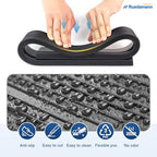 Ruedamann 0.4" Rise PVC Threshold Ramp for Doorways, 1700 lbs Load Capacity, Odor-Free & Cuttable Door Threshold Ramp for Wheelchair, Scooter, Stroller, Curb, and Tile, Indoor & Outdoor Use, Black