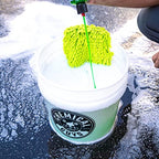Chemical Guys Heavy Duty Detailing Bucket with Logo - 4.5 Gallon Semi Transparent Car Wash Bucket for Car Soap, Mitts, Grit Guards & Accessories, Durable Construction, Trucks & SUVs