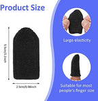 TIESOME 12 PCS Finger Cots Cut Resistant Protector, Finger Covers for Cuts Reusable Gloves Life Extender Anti-Slip Cut Resistant Finger Protectors for Kitchen Work Sculpture Supplies (Black)
