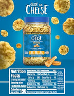 Just the Cheese Minis – Grilled Cheese Crisps, 10 oz Jar, Delicious Low-Carb Lifestyle Protein Chips, High-Protein, Gluten-Free Crisps, Keto-Friendly, Zero Sugar, Perfect Snack for Adults