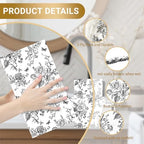 100 PCS Black Napkins Disposable, Black White Wildflower Paper Napkins 3-Ply Paper Towels Home Party Guest Bathroom Napkin Bridal Shower Wedding, Chinoiserie Napkins