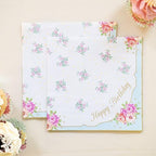 Talking Tables Tea Party Happy Birthday Floral Napkins | Truly Scrumptious | Also Great for Birthday Party, Baby Shower, Wedding and Anniversary | Paper TS3-NAPKIN-HB, 33 x 33 centimeters, 20 - Pack