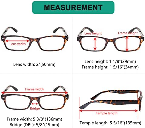 Eyekepper Reading Glasses with Spring Hinges for Women Tortoise Frame Readers +4.00