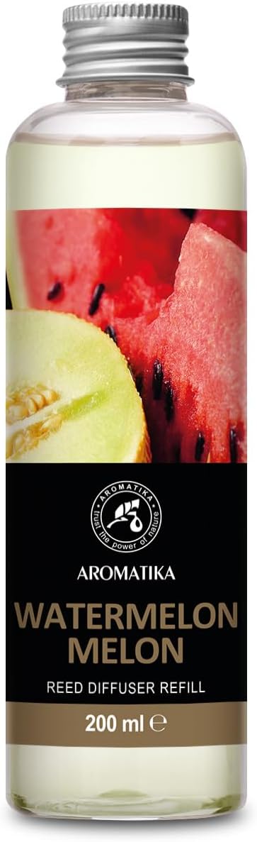 Watermelon & Melon Refill Reed Diffuser 6.8 Fl Oz - Room Diffuser Refill - Home Fragrance - Room Freshener - Fresh and Long Lasting Fragrance