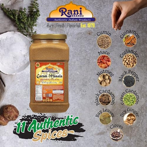 Rani Garam Masala Indian 11-Spice Blend 80oz (5lbs) 2.27kg Bulk PET Jar ~ All Natural, Salt-Free | Vegan | No Colors | Gluten Friendly | NON-GMO | Kosher | Indian Origin