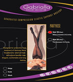GABRIALLA Graduated Compression Sheer Pantyhose (20-22 mmHg) H-150 2 Pack