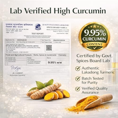 Go-Yogik Lakadong Turmeric Powder-5.3oz/150g, High Curcumin (>9%) | Certified Organic (NPOP – India)| Add in Smoothies,cooking, teas, latte |Lab Tested, Traditionally Grown, Sun Dried.