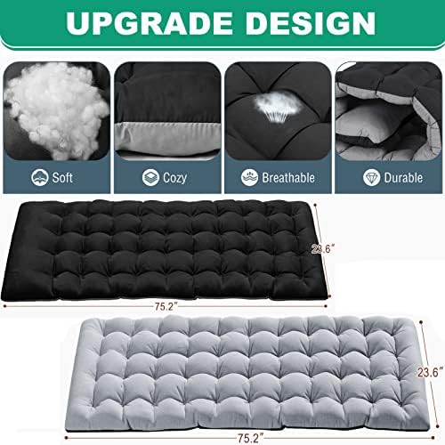 LILYPELLE Portable Folding Cot Bed, Adjustable 5-Position Adults Reclining Chaise with Pillow, Outdoor Portable Lounge Chair Sleeping Cot for Camping, Pool, Beach, Patio