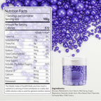 Dazzjoy Edible Pearl Purple Sugar Sprinkles, 130g/4.58oz, Purple Ball Pearls Sprinkles for Cake Decorating, Cupcake Toppers, Baking Cake Decoration, Easter Wedding Party Holiday Supplies