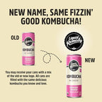 Liquid Remedy Kombucha Sugar Free Organic Drink, Low Calorie, Probiotic Like Tea for Gut Health - Raspberry Lemonade - 12 Fl Oz Can