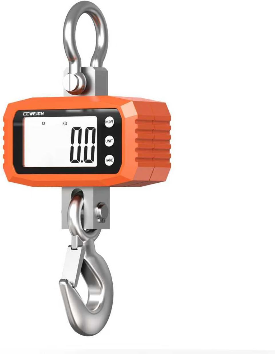 1000kg Digital Crane Scale & Hanging Scale - Aluminium House Stainless Steel Handle| Multi-Use for Gym, Hunting, Travel (Luggage), Farming, Fishing | High-Precision LCD Display, Orange
