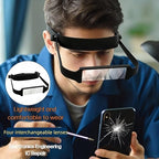 Jewelry Loupes Headband Magnifier 1.6X 2.0X 2.5X 3.5X Adjustable Eyeglasses Hands Free Head Magnifier Jewelry Magnifying Glass for Repair & Craft