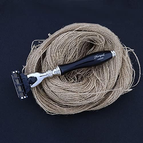 3 Edge Shaving Razor With Black Coated Handle Beard and Mustache Safety Razor For Men and Women