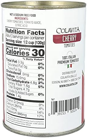 Colavita Canned Tomatoes - Cherry, 14.1 Ounce (Pack of 6)