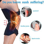 Powerlift Knee Protection Booster, Knee Booster Joint Support Pad Spring Knee Strap Brace for Hiking, Running, Climbing Stairs, Gym Squats (Black)