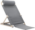 Bed Back Rest Adjustable Angle, Mobility Disability Support Aid,Sit Up Or Reclined Position, Includes Head Pillow, Read, Eat, Watch TV in Bed, for Eldery, Disabled, & Injured,Grey