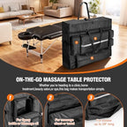 Massage Table Carrying Case,840D Portable Massage Bed Bag for Professional Therapists,Fits Wide 30” Tables,Travel Use(38"x9.5"x30.5"in,Black)