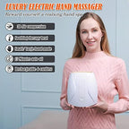 WOOLALA Electric Hands Massager with Therapy Heat, Palm Finger 3D Air Compression Massage for Carpal Tunnel, Stiff Joints, Stress Relief with 6 Modes/Touch Buttons