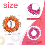 Blulu 50 Pcs Acupressure Fidget Rings Spiky Sensory Finger Rings Finger Acupressure Set for Teens, Adults, Silent Stress Reducer and Massager(Orange, Yellow, Purple, Green, Rose Red)