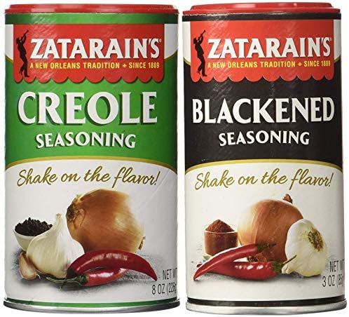 Zatarain's Cajun Creole Seasoning Bundle - 1 each of Original Creole Seasoning 8 Ounces and Blackened Seasoning 3 Ounces
