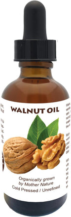 Best Nature's Cosmetics Pure Walnut Oil organic, cold pressed, unrefied– moisturizing, nourishing for radiant skin and strong and soft hairs 1 fl oz / 30 ml