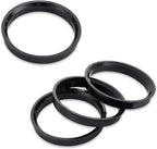 4 PCS Car Hub Center Ring, 73.1mm-60.1mm Hub Reducing Ring Shaft Shock Absorbing Collar Adapter Ring, Made for Wheels with a 73.1mm Center Bore and Vehicles with a 60.1mm Hub Bore (Black)