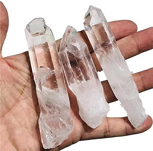 3pc Healing Natural Stone White Clear Crystal Quartz Raw Quartz Wand 60mm-70mm