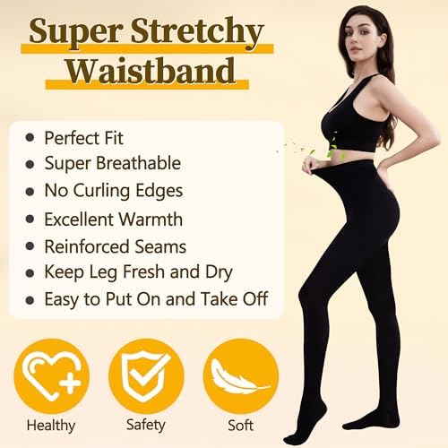 Medical Compression Pantyhose for Women Men, 15-20 mmHg Compression Tights, Closed Toe Graduated Compression Stockings, High Waist Compression Leggings, Support Hose for Varicose Veins, Edema