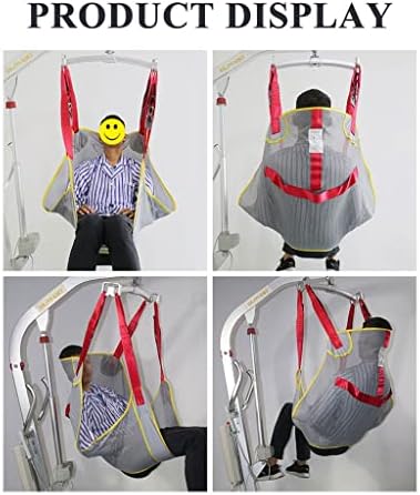 Full Body Sling for Hoyer Lift, Heavy Duty Shower and Toileting Patient Lift Sling with Commode Opening, Mesh Design, Weight Capacity 507 lbs, Durable and Comfortable