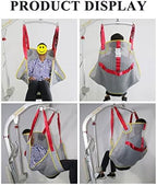 Full Body Sling for Hoyer Lift, Heavy Duty Shower and Toileting Patient Lift Sling with Commode Opening, Mesh Design, Weight Capacity 507 lbs, Durable and Comfortable