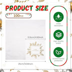 100 Pack of Paper Cocktail Napkins with Gold design，Formal Dinner, Anniversary, Merry Christmas, Guestrooms, Restrooms(5 x 5 in，3-ply) (Gold MC)