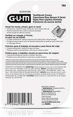GUM-152RF Toothbrush Covers for Travel, Home, or Camping, 4 Covers