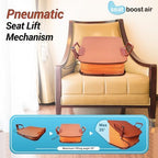 Pneumatic Seat Assist Lifting Cushion by Seat Boost Air – Most Durable Chair Lift Assist Device for Seniors Adults with 220lb Weight Capacity Lifting Angle Up to 35°, Portable Lift with Button Control