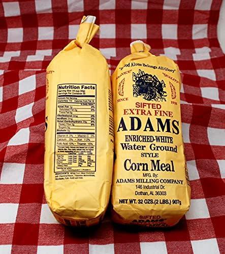 JFS Adams Extra Fine Sifted Cornmeal enriched with Vitamins, 2 32 Ounce Bags